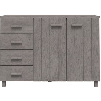 vidaXL Commode HAMAR Gris clair 113x40x80 cm Bois de pin massif