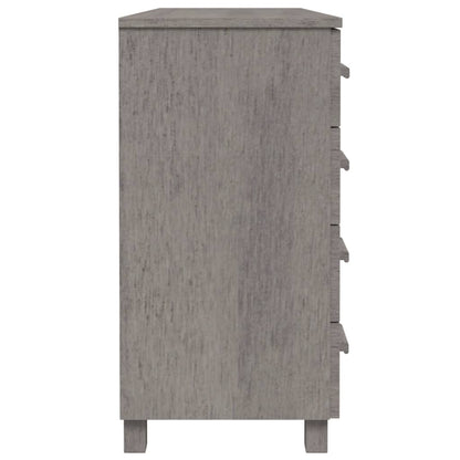 vidaXL Commode HAMAR Gris clair 113x40x80 cm Bois de pin massif