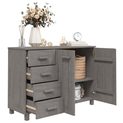 vidaXL Commode HAMAR Gris clair 113x40x80 cm Bois de pin massif