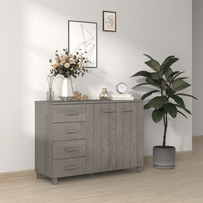 vidaXL Commode HAMAR Gris clair 113x40x80 cm Bois de pin massif