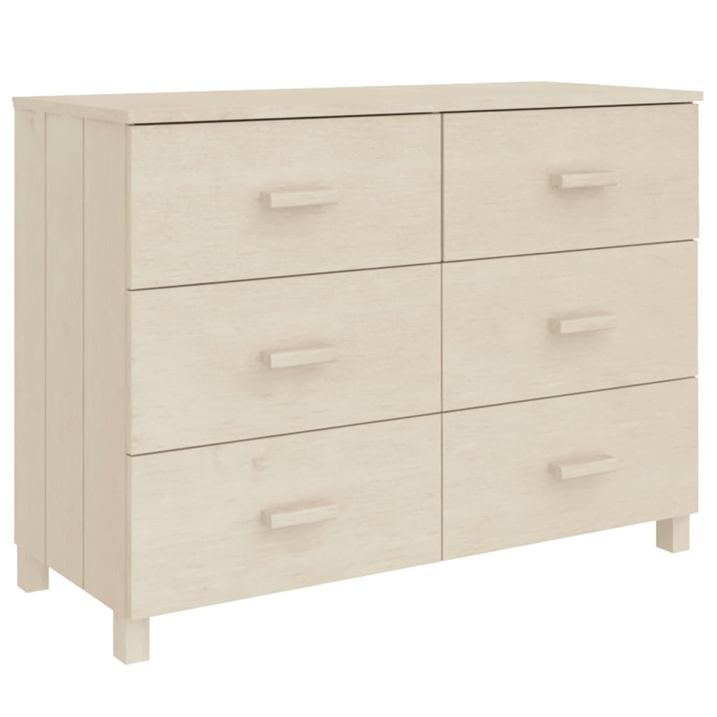 vidaXL Buffet HAMAR marron miel 113x40x80 cm bois de pin massif