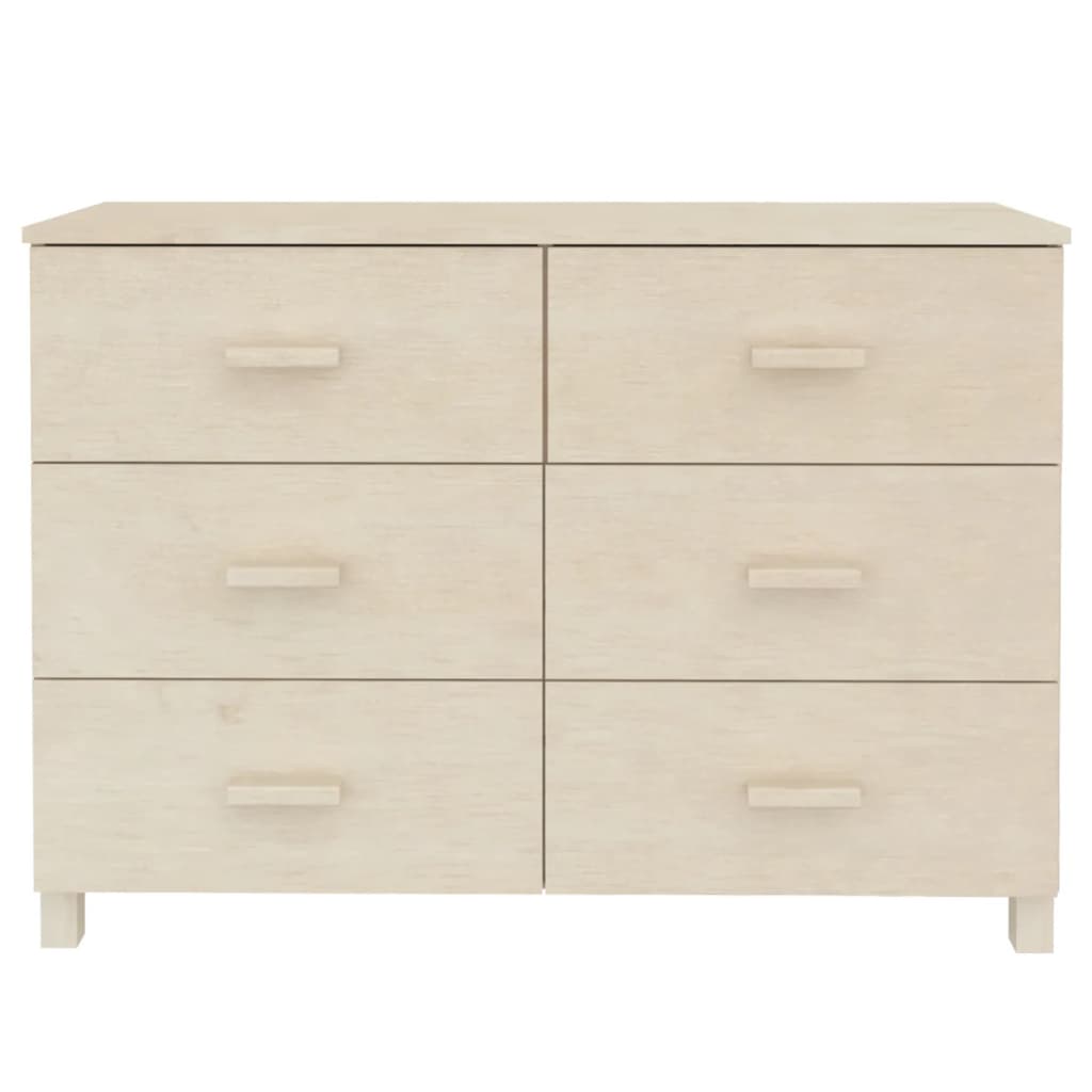 vidaXL Buffet HAMAR marron miel 113x40x80 cm bois de pin massif