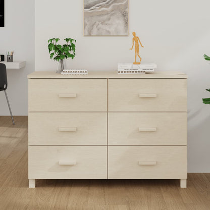 vidaXL Buffet HAMAR marron miel 113x40x80 cm bois de pin massif