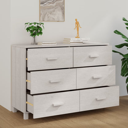 vidaXL Buffet HAMAR blanc 113x40x80 cm Bois de pin massif
