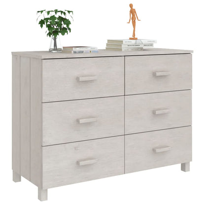 vidaXL Buffet HAMAR blanc 113x40x80 cm Bois de pin massif