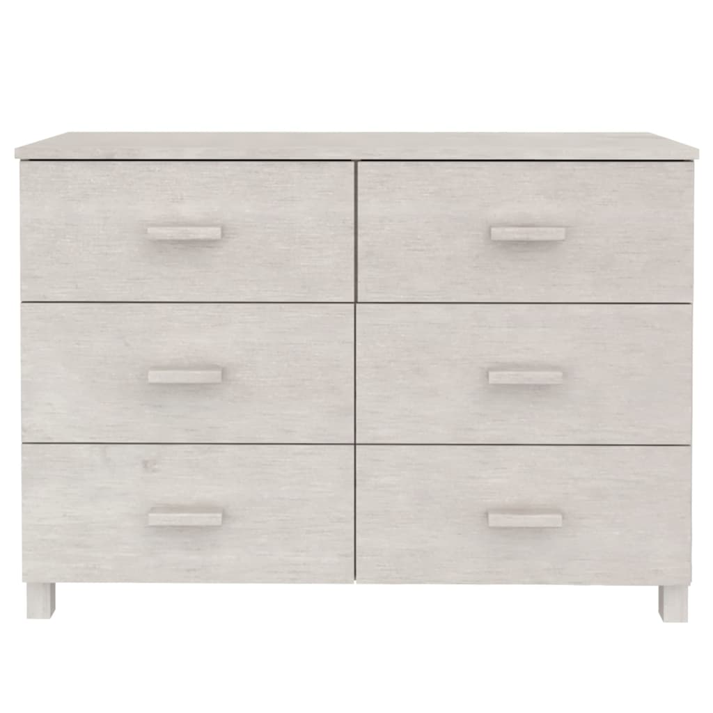 vidaXL Buffet HAMAR blanc 113x40x80 cm Bois de pin massif