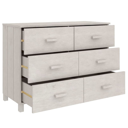 vidaXL Buffet HAMAR blanc 113x40x80 cm Bois de pin massif