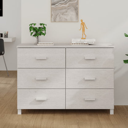 vidaXL Buffet HAMAR blanc 113x40x80 cm Bois de pin massif
