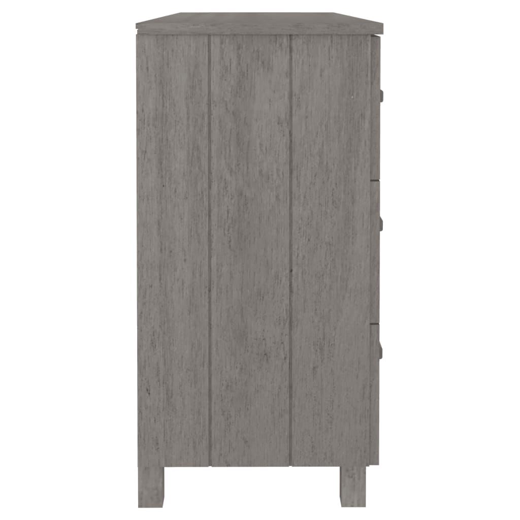 vidaXL Commode HAMAR Gris clair 113x40x80 cm Bois de pin massif