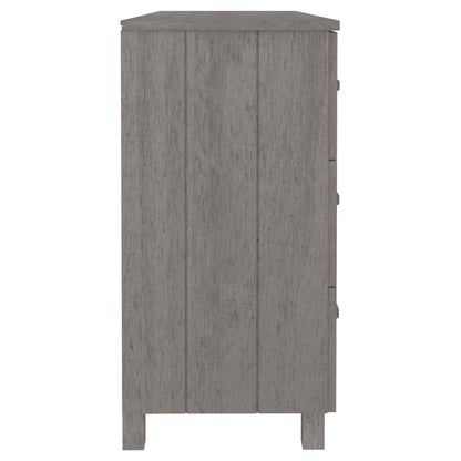 vidaXL Commode HAMAR Gris clair 113x40x80 cm Bois de pin massif