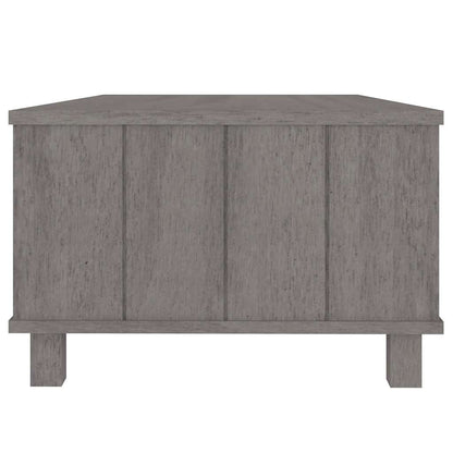vidaXL Couchtisch HAMAR Hellgrau 100x55x35 cm Massivholz Kiefer