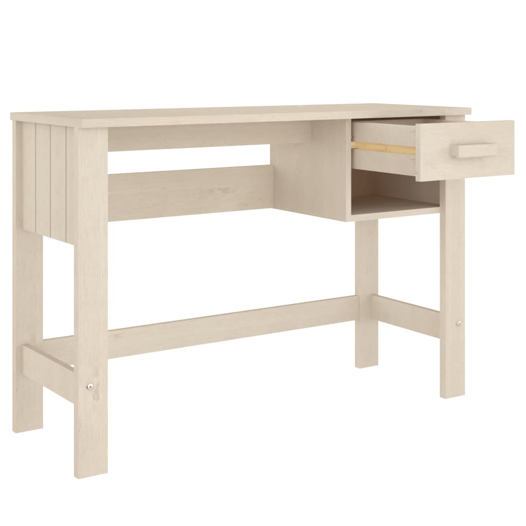 vidaXL Schreibtisch HAMAR Honigbraun 110x40x75 cm Massivholz Kiefer