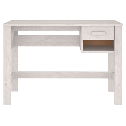 vidaXL Schreibtisch HAMAR Weiß 110x40x75 cm Massivholz Kiefer