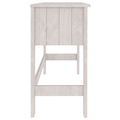 vidaXL Schreibtisch HAMAR Weiß 110x40x75 cm Massivholz Kiefer