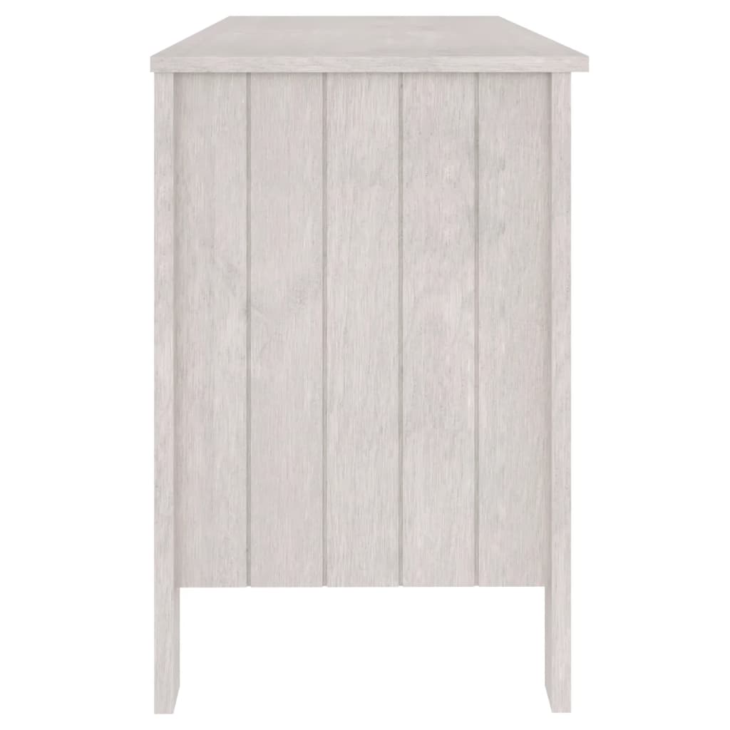 vidaXL Schreibtisch HAMAR Weiß 113x50x75 cm Massivholz Kiefer