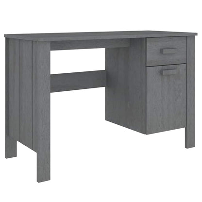 vidaXL Schreibtisch HAMAR Dunkelgrau 113x50x75 cm Massivholz Kiefer