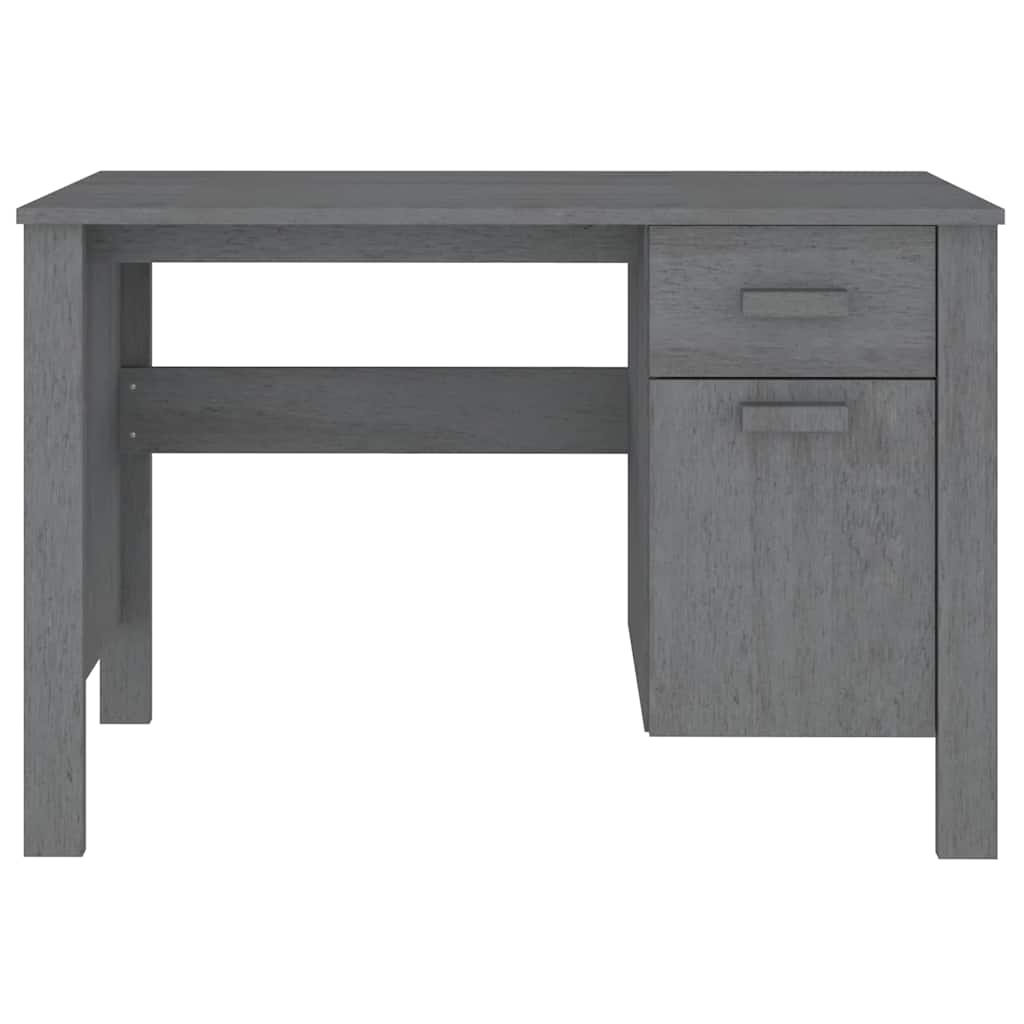 vidaXL Schreibtisch HAMAR Dunkelgrau 113x50x75 cm Massivholz Kiefer