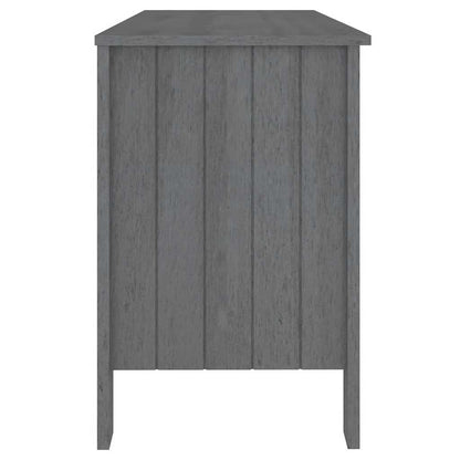 vidaXL Schreibtisch HAMAR Dunkelgrau 113x50x75 cm Massivholz Kiefer