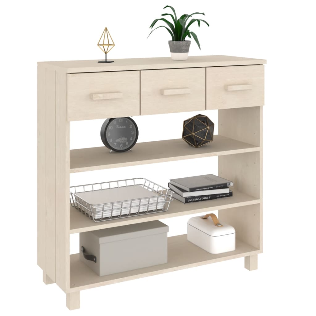 vidaXL Konsolentisch HAMAR Honigbraun 90x35x90 cm Massivholz Kiefer