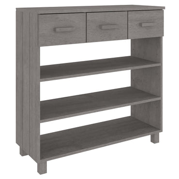 vidaXL Console de table HAMAR Gris clair 90x35x90 cm Bois de pin massif