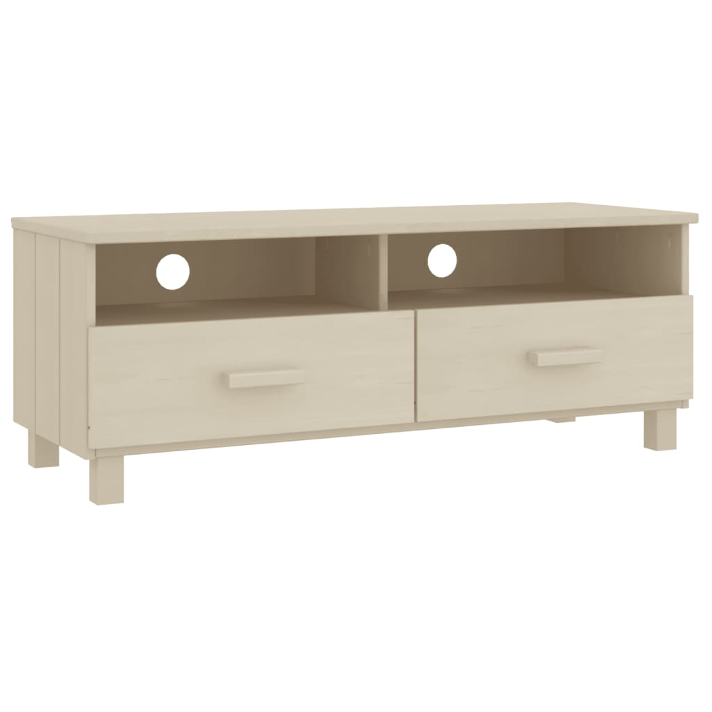 vidaXL Meuble TV HAMAR marron miel 106x40x40 cm bois de pin massif