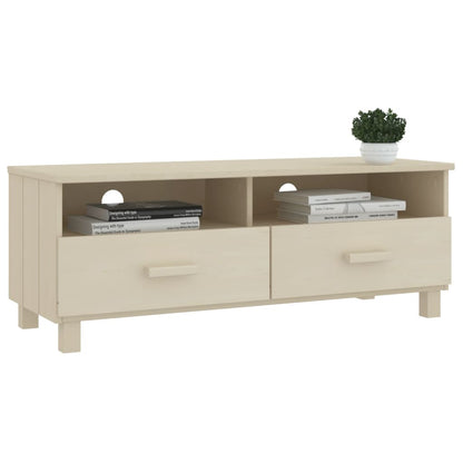vidaXL Meuble TV HAMAR marron miel 106x40x40 cm bois de pin massif