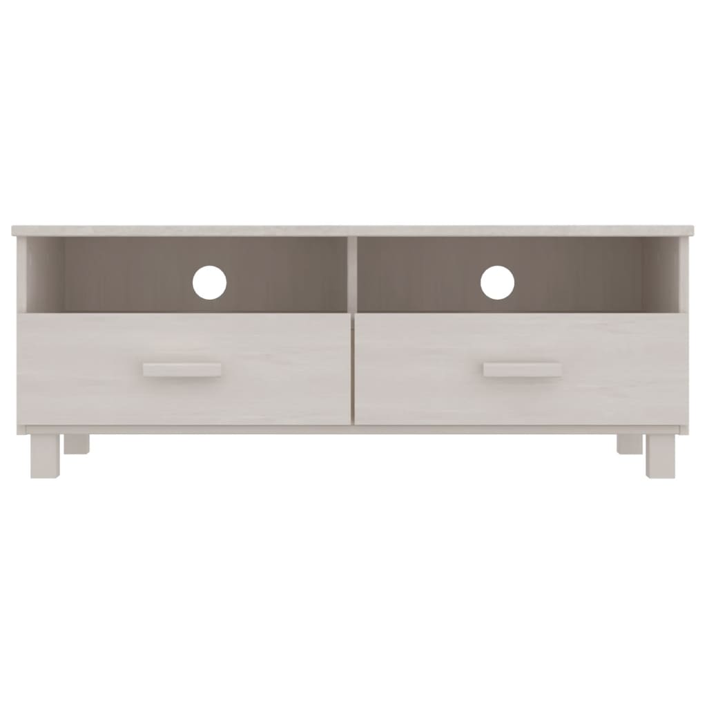Meuble TV vidaXL HAMAR Blanc 106x40x40 cm Bois de pin massif