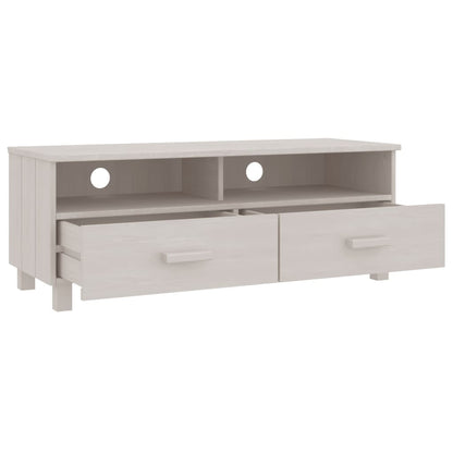 Meuble TV vidaXL HAMAR Blanc 106x40x40 cm Bois de pin massif