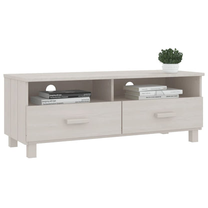 Meuble TV vidaXL HAMAR Blanc 106x40x40 cm Bois de pin massif