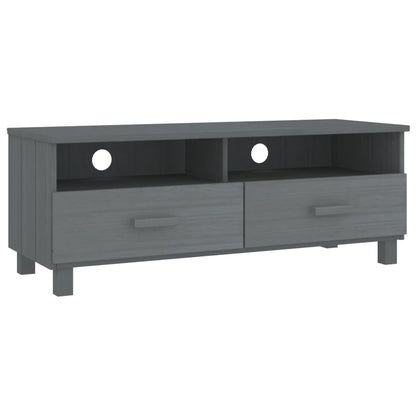 vidaXL Meuble TV HAMAR Gris foncé 106x40x40 cm Bois de pin massif