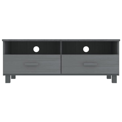 vidaXL Meuble TV HAMAR Gris foncé 106x40x40 cm Bois de pin massif