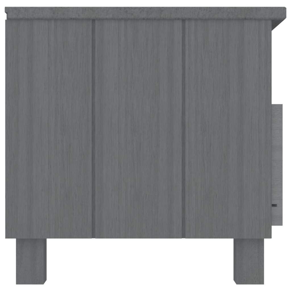 vidaXL Meuble TV HAMAR Gris foncé 106x40x40 cm Bois de pin massif
