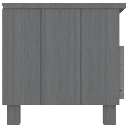 vidaXL Meuble TV HAMAR Gris foncé 106x40x40 cm Bois de pin massif