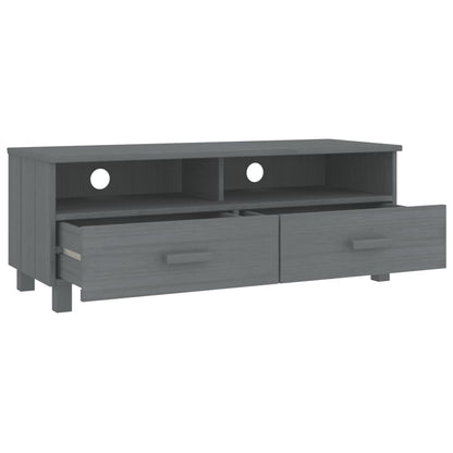 vidaXL Meuble TV HAMAR Gris foncé 106x40x40 cm Bois de pin massif