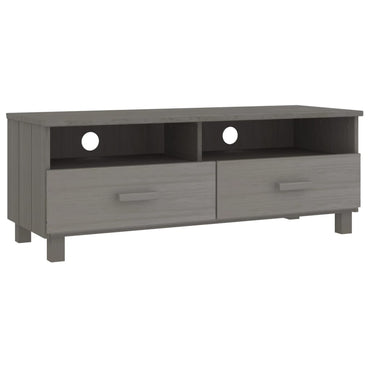 vidaXL TV-Schrank HAMAR Hellgrau 106x40x40 cm Massivholz Kiefer
