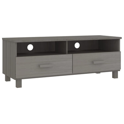 vidaXL TV-Schrank HAMAR Hellgrau 106x40x40 cm Massivholz Kiefer