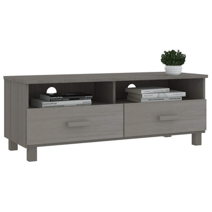 vidaXL TV-Schrank HAMAR Hellgrau 106x40x40 cm Massivholz Kiefer