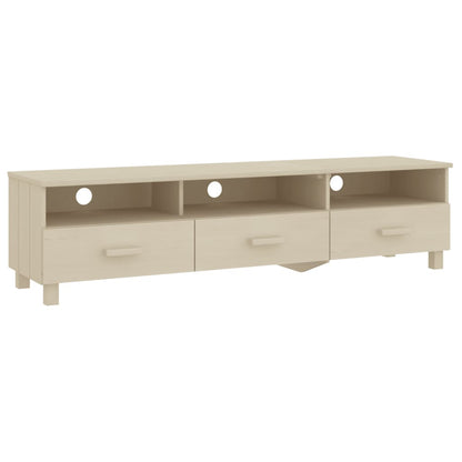 vidaXL Meuble TV HAMAR marron miel 158x40x40 cm pin massif