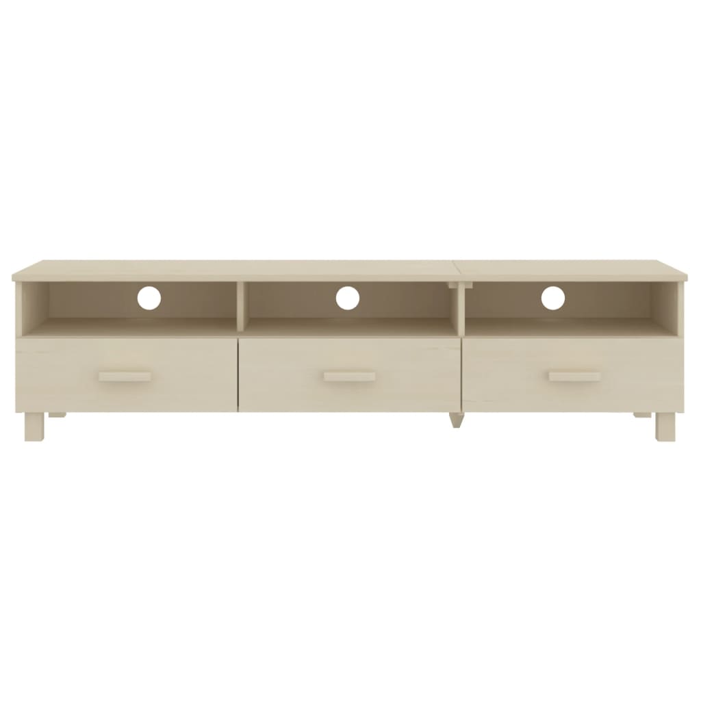 vidaXL Meuble TV HAMAR marron miel 158x40x40 cm pin massif