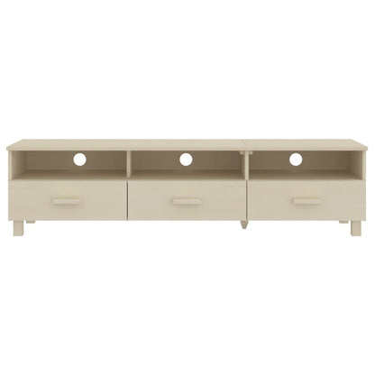 vidaXL Meuble TV HAMAR marron miel 158x40x40 cm pin massif