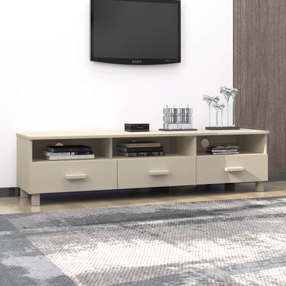 vidaXL Meuble TV HAMAR marron miel 158x40x40 cm pin massif