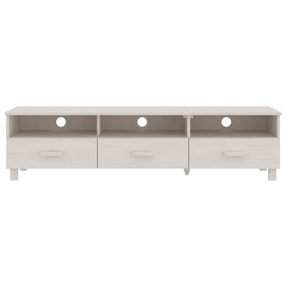 vidaXL Meuble TV HAMAR blanc 158x40x40 cm Bois de pin massif
