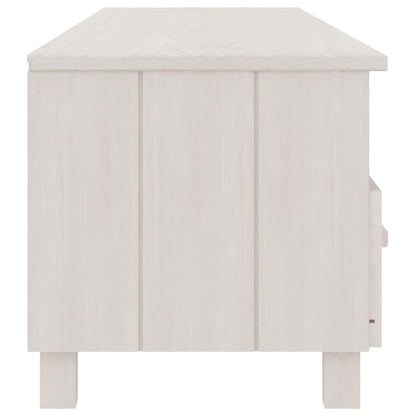 vidaXL Meuble TV HAMAR blanc 158x40x40 cm Bois de pin massif