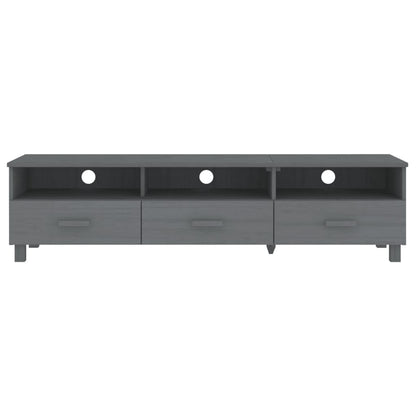 vidaXL Meuble TV HAMAR Gris foncé 158x40x40 cm Pin massif