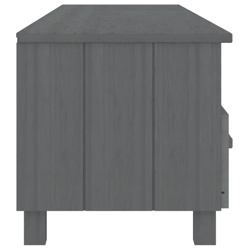vidaXL Meuble TV HAMAR Gris foncé 158x40x40 cm Pin massif