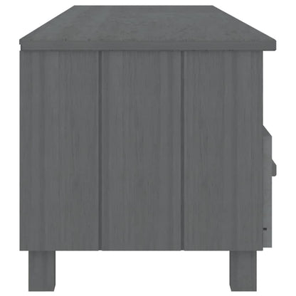 vidaXL Meuble TV HAMAR Gris foncé 158x40x40 cm Pin massif