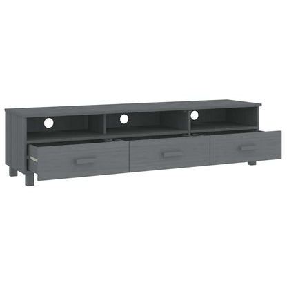 vidaXL Meuble TV HAMAR Gris foncé 158x40x40 cm Pin massif