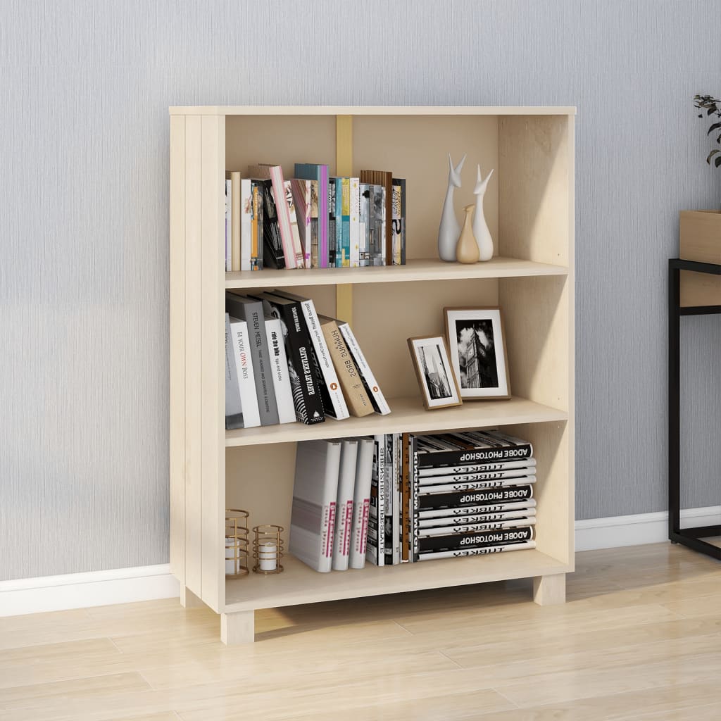 vidaXL Bibliothèque HAMAR Marron miel 85x35x112 cm Bois de pin massif