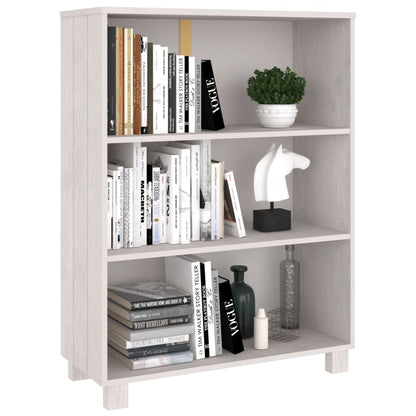 vidaXL Bücherschrank HAMAR Weiß 85x35x112 cm Massivholz Kiefer