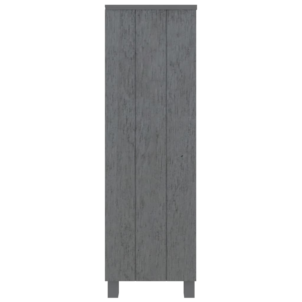 vidaXL Bücherschrank HAMAR Dunkelgrau 85x35x112 cm Massivholz Kiefer